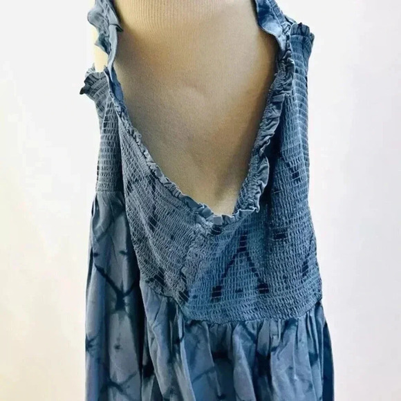 NWT SONOMA Women Sleeveless Pullover Square Neck Blue Rayon Shirt Plus Size 3X - Picture 4 of 14